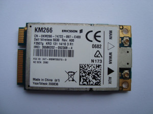 WWAN Mobile Wireless Card Dell Wireless 5530 Ericsson KM266